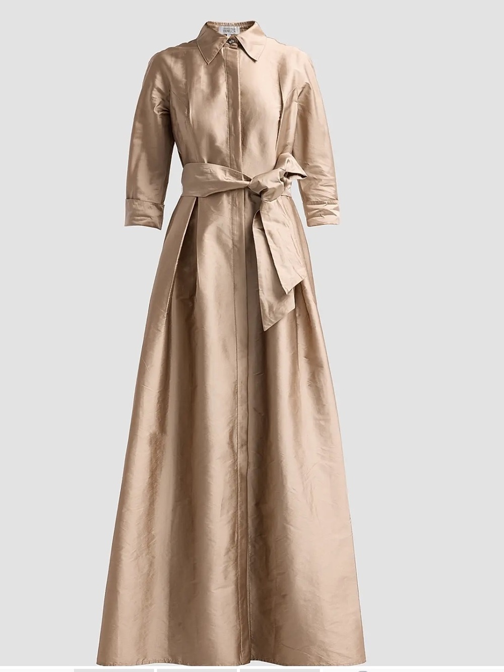 Teri Jon by Rickie Freeman Taffeta Shirt Waist Gown